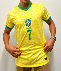 Vini Jr #7 Brazil Home Jersey