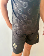 Portugal Ronaldo #7 Pantera Negra Jersey with Shorts