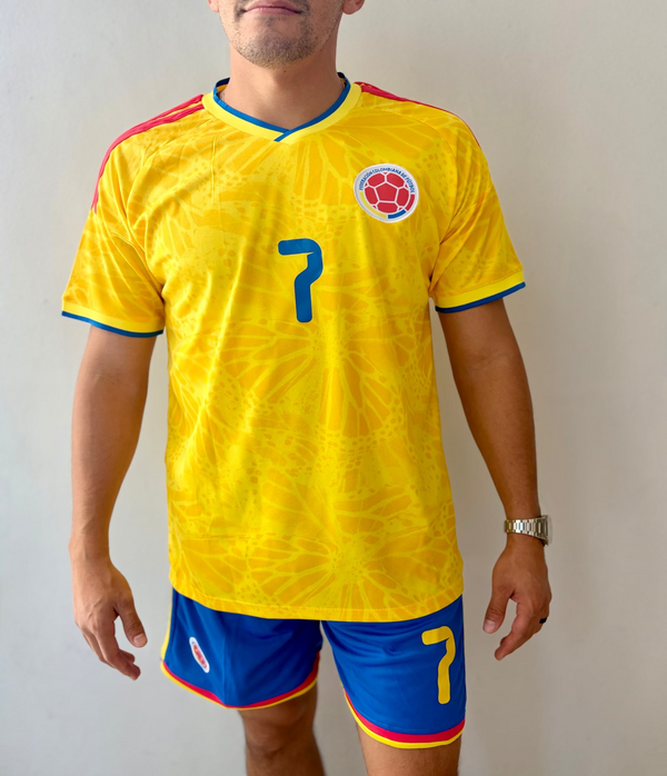 Colombia Luis Diaz #7 World Cup Jersey with Shorts