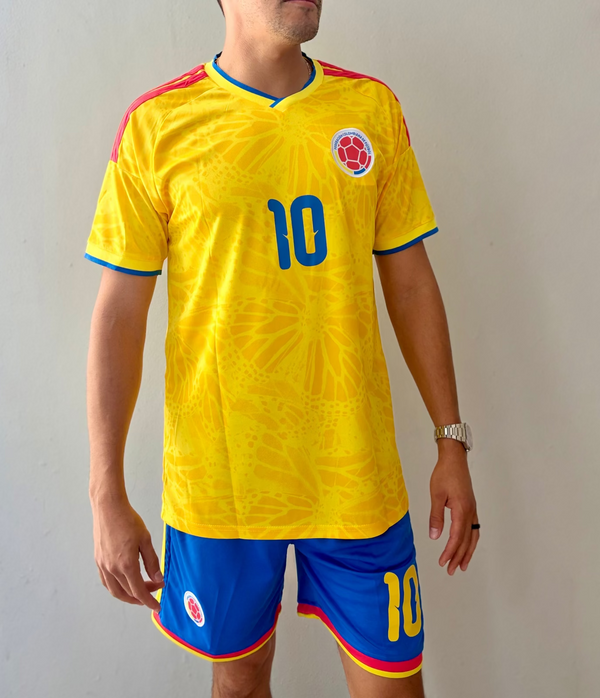Colombia James #10 World Cup Jersey with Shorts