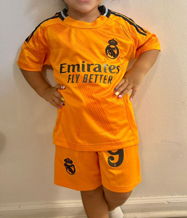 Kids Mbappe #9 Madrid Away Jersey