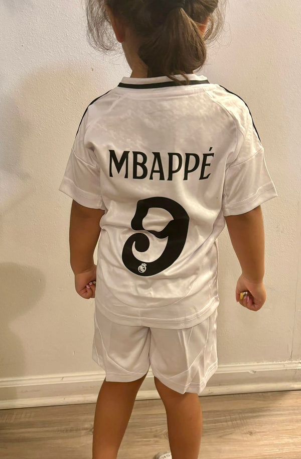 Kids Mbappe #9 Madrid Home Jersey