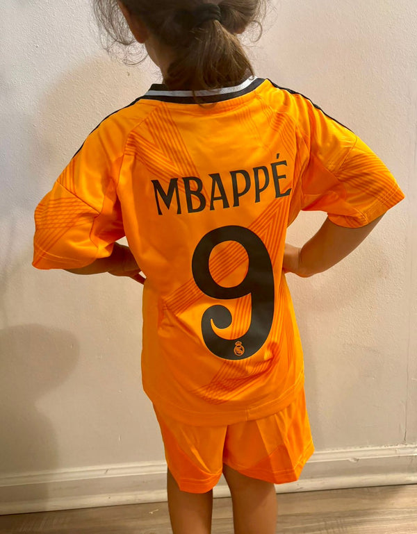 Kids Mbappe #9 Madrid Away Jersey